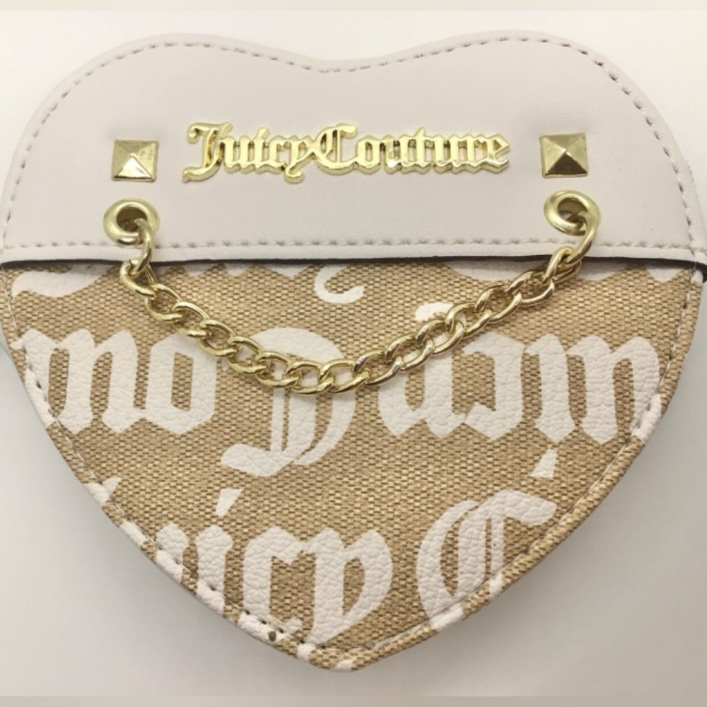 Juicy Couture Heart Wristlet Sand Oyster Hang Around
